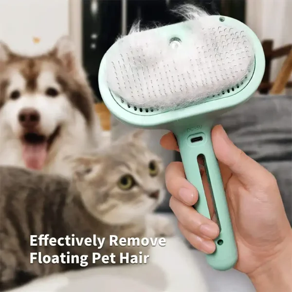 RK56狗猫沐浴工具按摩针梳自洁可洗光滑宠物美容刷开结脱毛喷雾 - 图片 5