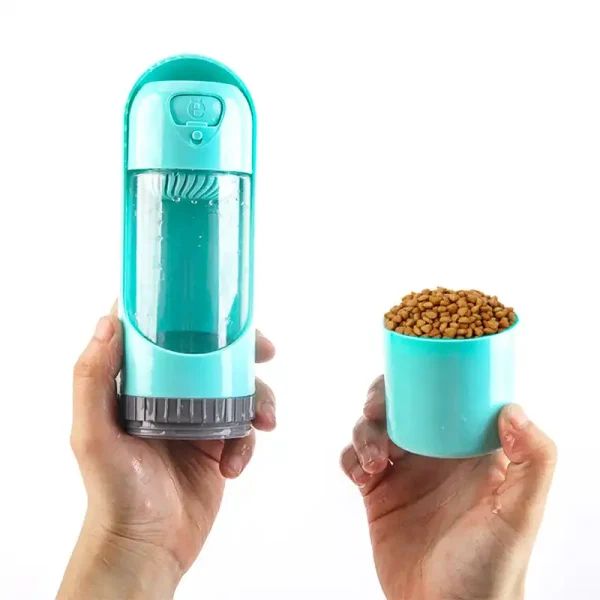 C2005可折叠300ml宠物水杯，带100g食物容器