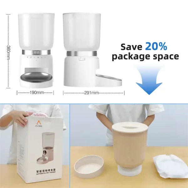 AW-C-266触摸控制自动猫智能宠物喂食器 - 图片 2
